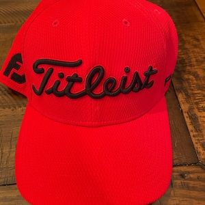 New Titleist Flexfit Red Hat
